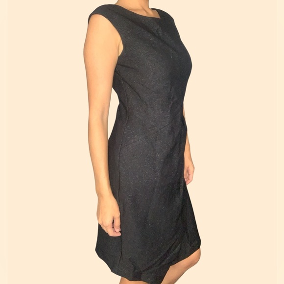 NWT New York & Company Black Midi Dress Size 2 Business Casual Office Siren - Picture 4 of 6